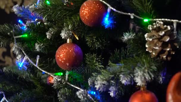Geschmückter Weihnachtsbaum. - Filmmaterial, Video