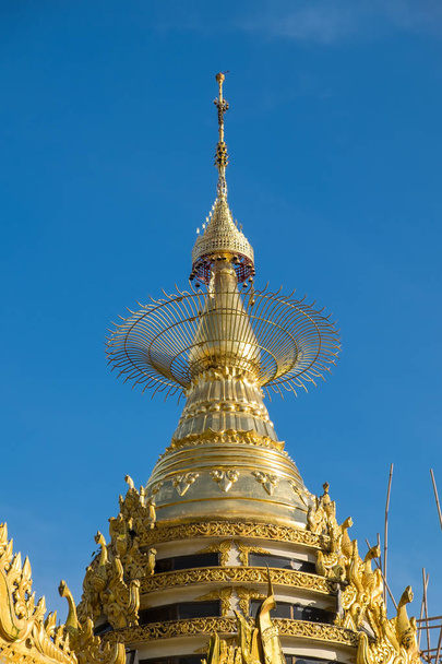 Traditional Myanmar style top of pagoda, Yangon city, Myanmar - Fotoğraf, Görsel