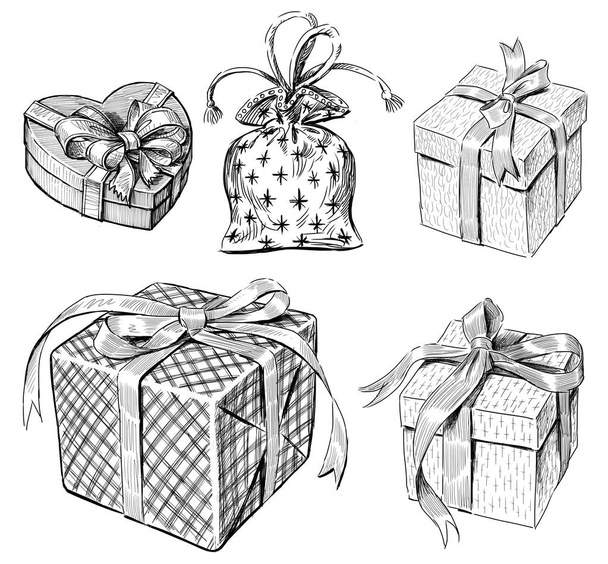 σκίτσα για τα διαφορετικά δώρα - Φωτογραφία, εικόνα