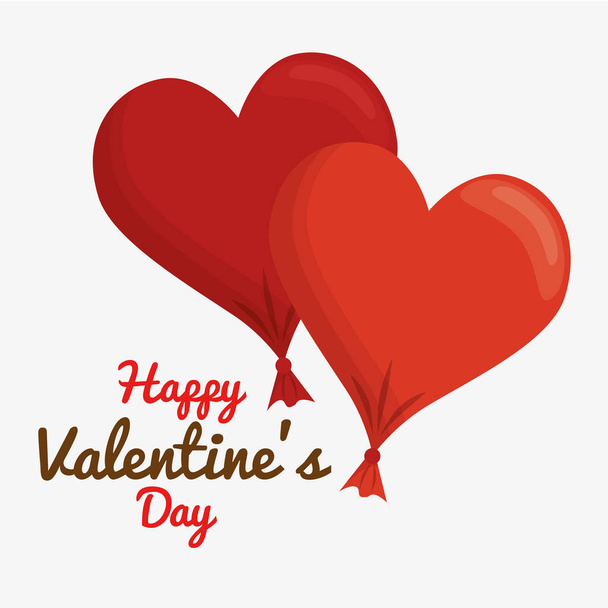 happy valentines day card - Vector, imagen