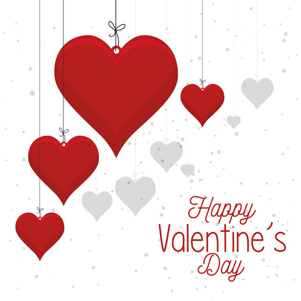 happy valentines day card - Vector, afbeelding