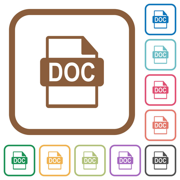 Format de fichier DOC icônes simples
 - Vecteur, image