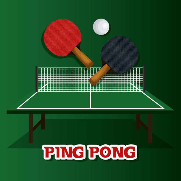 ping pong sport emblem icon - Vector, Image
