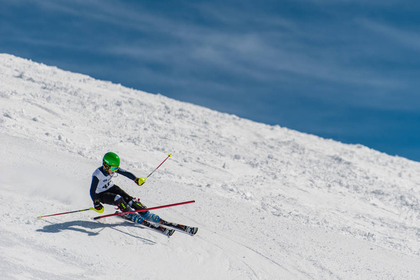 Slalom Skier in Gudauri, Georgia - Fotoğraf, Görsel