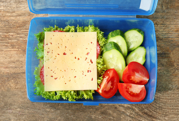 Lunch box with food   - Фото, изображение