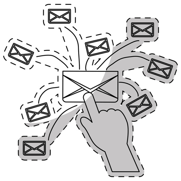 obálky a poštovní design - Vektor, obrázek