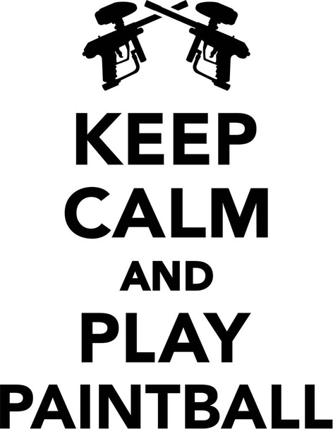 Keep calm and play Paintball - Vector, Image