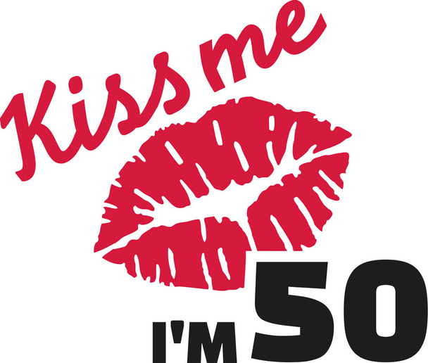 50 vuotta - Suutele minua Olen 50
 - Vektori, kuva