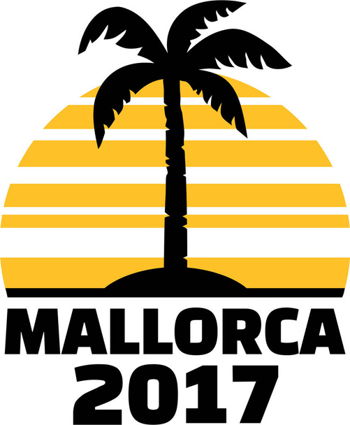 Mallorca 2017 con palma y sol
 - Vector, Imagen