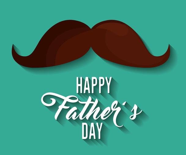 happy fathers day letters emblem and related icons image - Vector, Image