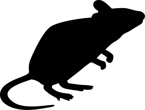 Myszy stojący sylwetka - Wektor, obraz