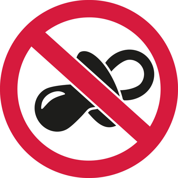 No pacifier - ban symbol - Vector, Image