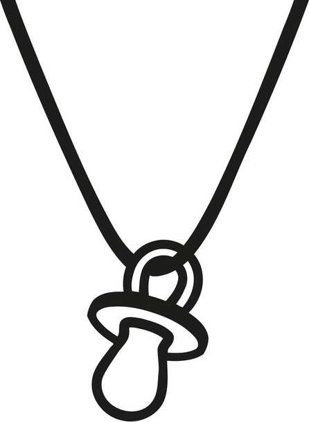 Пацифист в ожерелье
 - Вектор,изображение