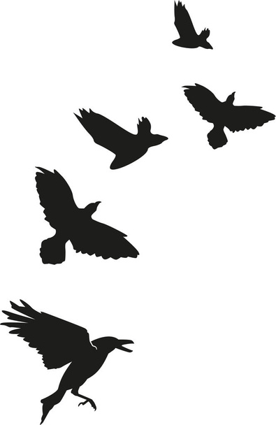 Troupeau de corbeaux corbeaux
 - Vecteur, image