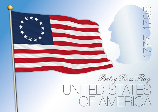 Betsy Ross nás historická vlajka 1777 - Vektor, obrázek