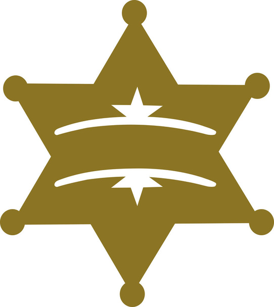 Звезда шерифа с местом для имени
 - Вектор,изображение