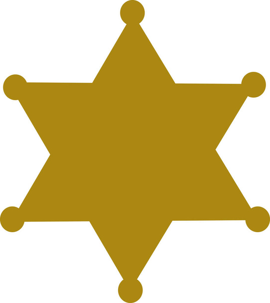 Estrella de la insignia Sheriff
 - Vector, imagen