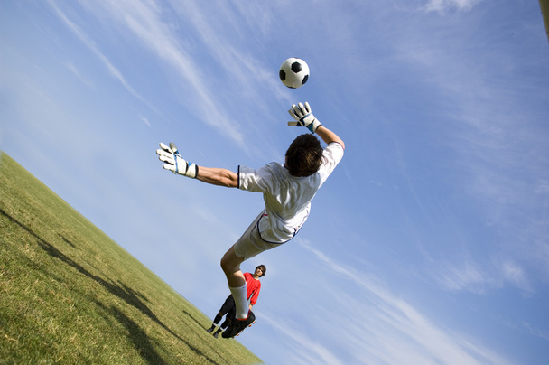 Soccer Football Goal Keeper making Save - Zdjęcie, obraz