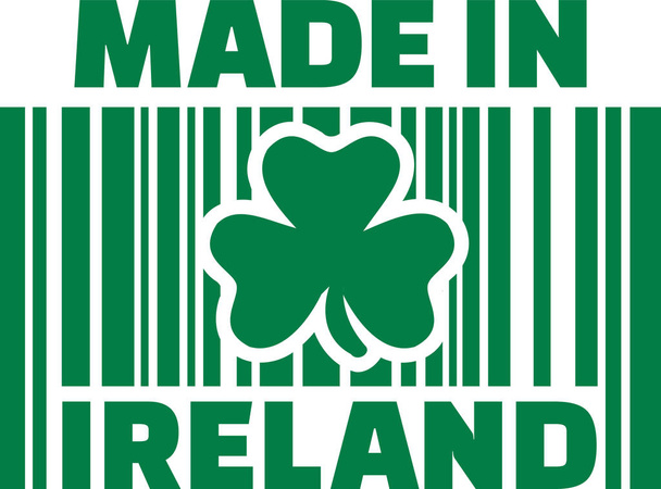 Στην Ιρλανδία barcode με το τριφύλλι - Διάνυσμα, εικόνα