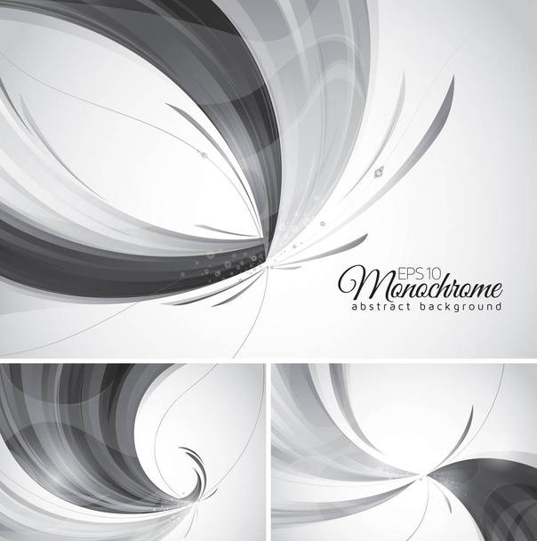 Monochroom abstracte achtergrond  - Vector, afbeelding