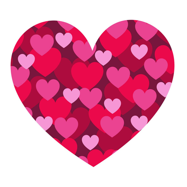 overlapping hearts pattern - Vector, Image