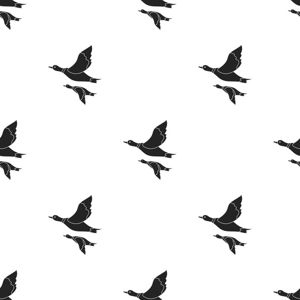 Ducks icon in black style isolated on white background. Hunting pattern stock vector illustration. - Vektor, Bild