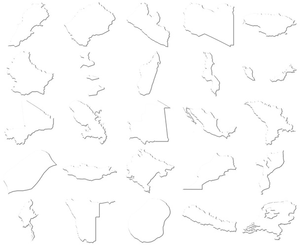 3d bílé mapy Libanon Nizozemsko - Fotografie, Obrázek
