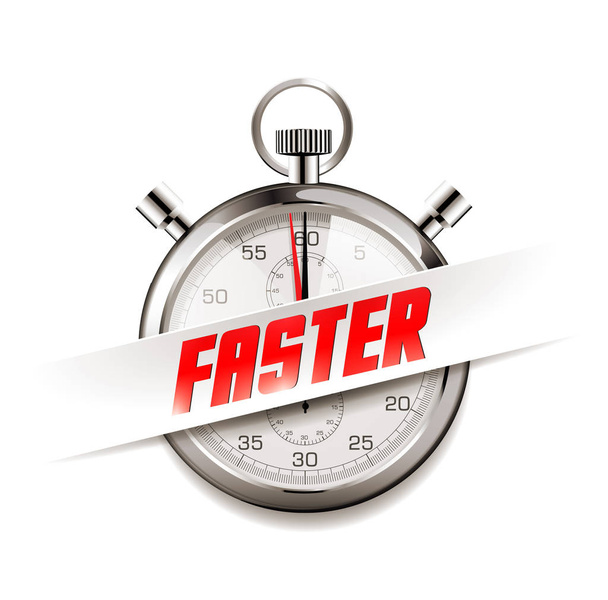 Faster - business concept - time is running out - Vector, imagen
