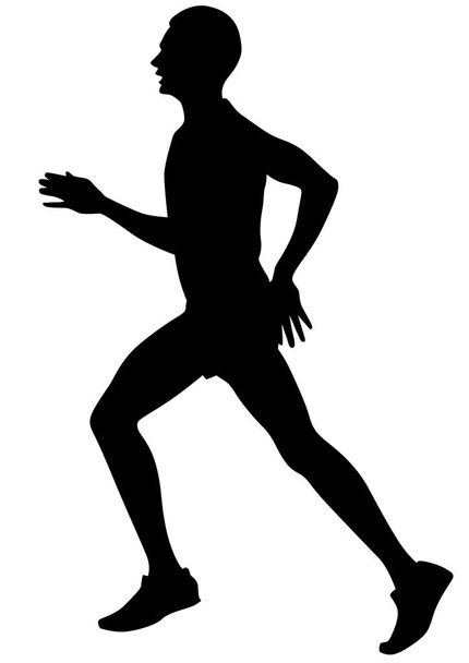 Run people on white five - Vector, Image