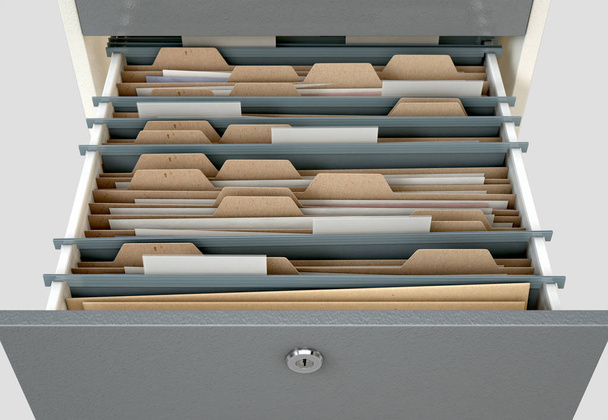Filing Cabinet Drawer Open Generic - Photo, Image