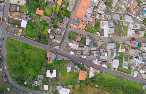 Modern city viewed from above, Banos, Ecuador - Photo, image