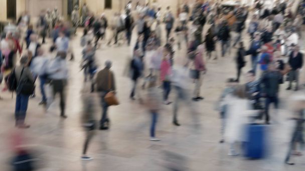 crowded people in motion - Photo, Image