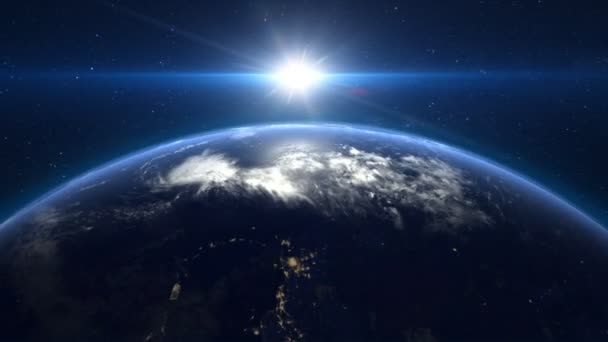 De aarde gezien vanuit de ruimte. Elementen van deze video ingericht door Nasa - Video