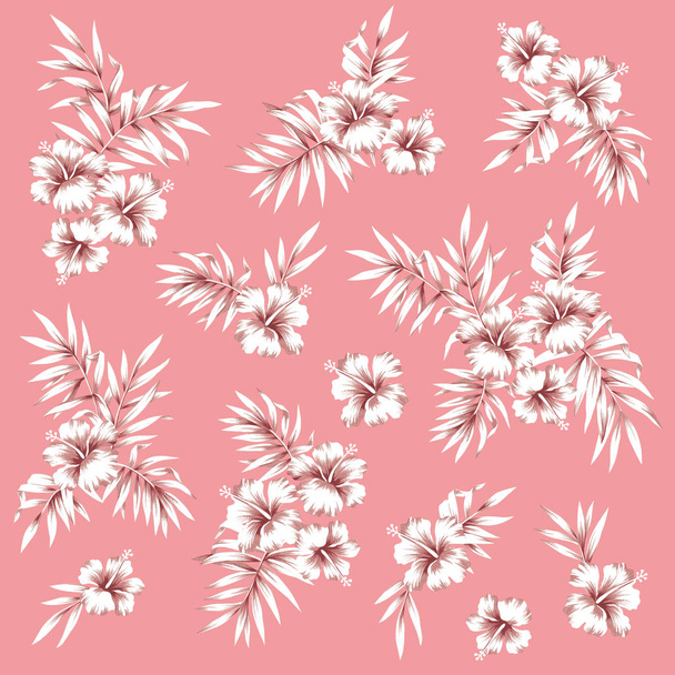 Hibiscus flower illustration - Fotoğraf, Görsel