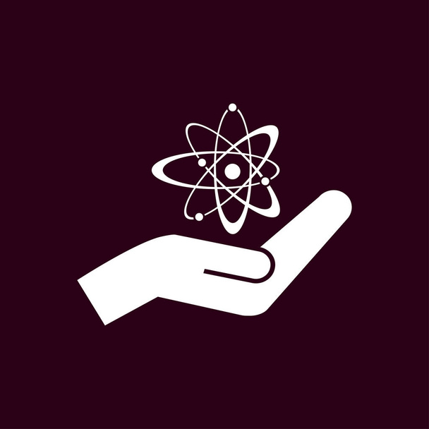 Atom aláírás ikonra - Vektor, kép