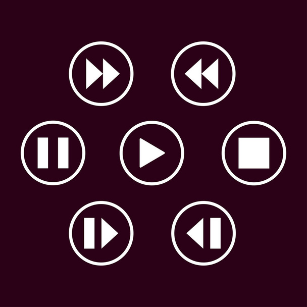 botão de controle media player
 - Vetor, Imagem
