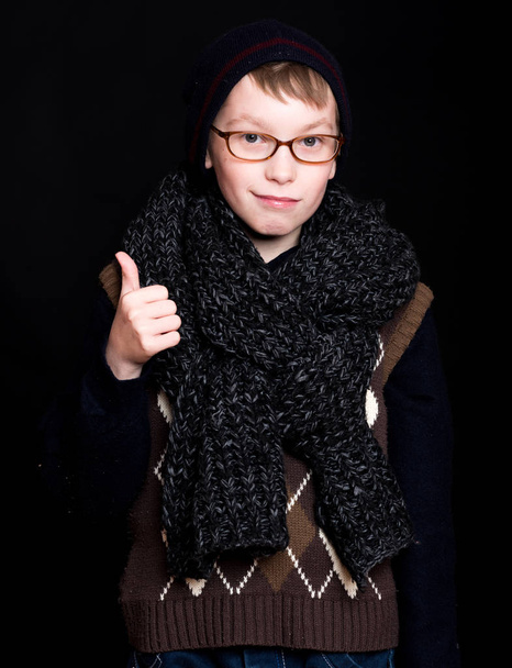small boy nerd in glasses - Foto, immagini