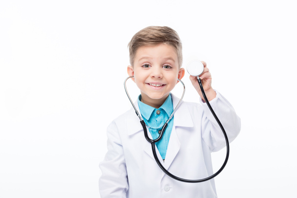 Boy in doctor costume - Фото, изображение