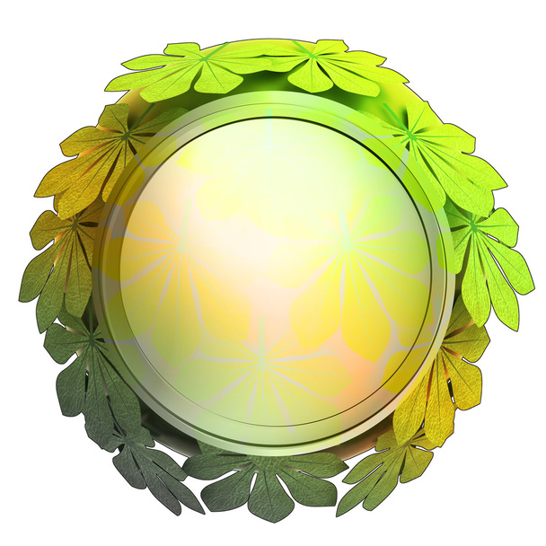 Ilustración de concepto de plantilla de icono de esfera de árbol de castaño aislado
 - Foto, imagen