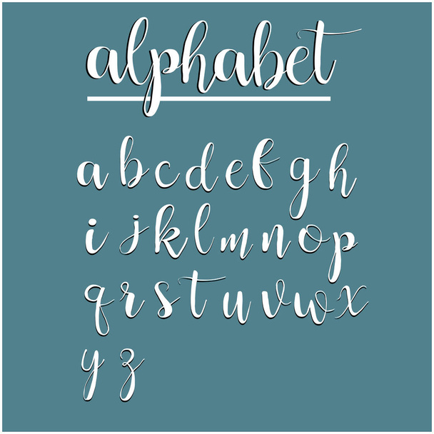 Alphabet anglais calligraphie lettrage style moderne vecteur
 - Vecteur, image