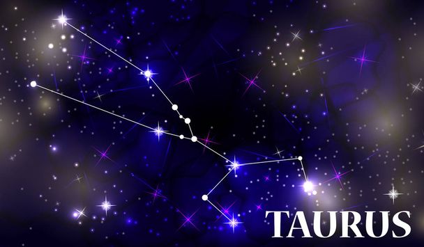 Symbol Taurus Zodiac Sign. Vector Illustration. - Vetor, Imagem