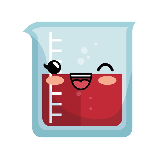 tube test glass character isolated icon - Vector, Image