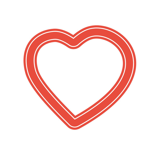 red heart valentine day icon. - Vector, Image
