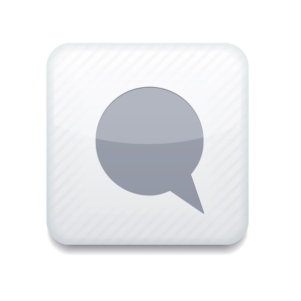 Vector white Bubble speech icon. Eps10. Easy to edit - Vetor, Imagem