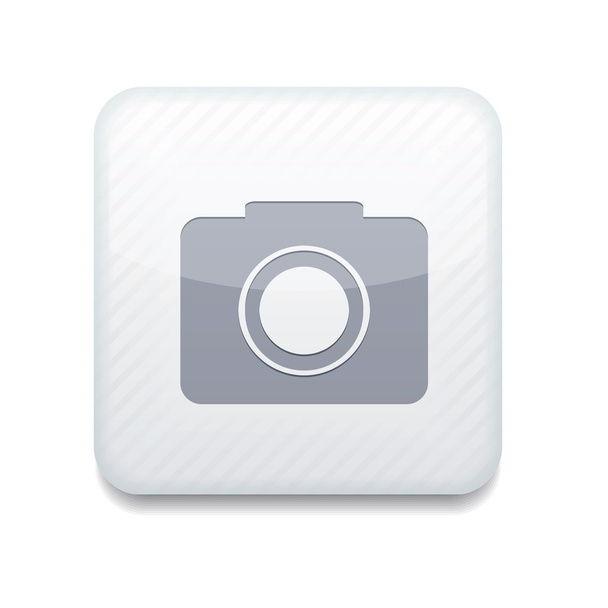 Vector white camera icon. Eps10. Easy to edit - Vecteur, image