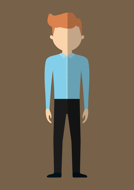 Obrázek ikony avatara mužského faceles - Vektor, obrázek