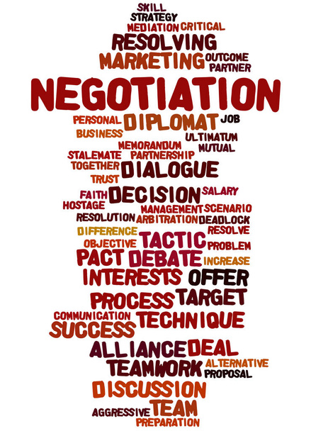 Négociation, concept nuage de mots
 - Photo, image