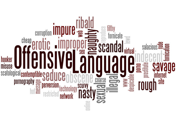 Linguagem ofensiva, conceito de nuvem de palavras 6
 - Foto, Imagem