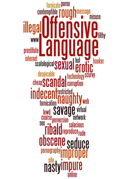 Idioma ofensivo, concepto de nube de palabras 8
 - Foto, imagen