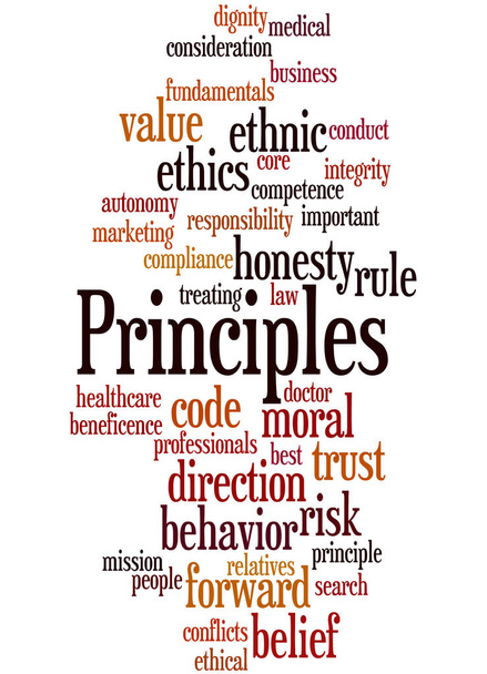 Principles, word cloud concept 8 - Photo, Image